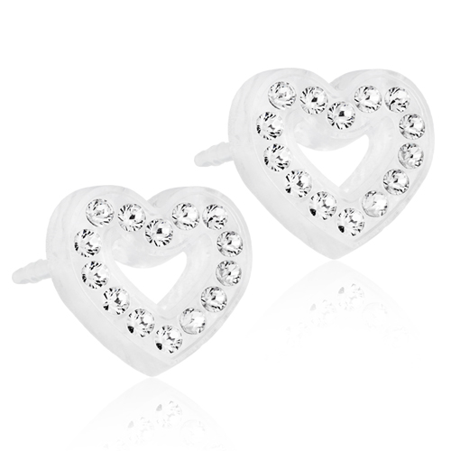 Plastic Brilliance Heart Hollow Crystal 10mm