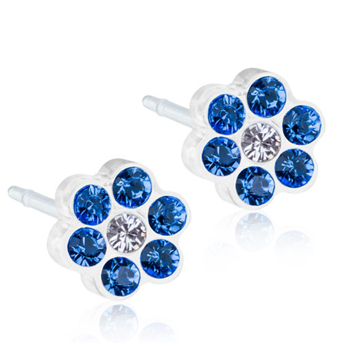Plastic Daisy Sapphire/Crystal 5mm
