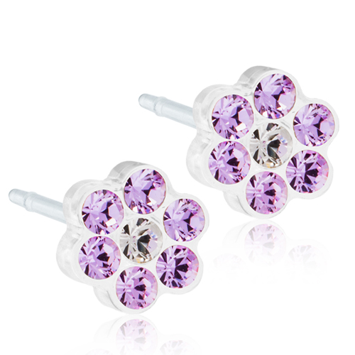 Plastic Daisy Violet/Crystal 5mm