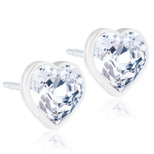 Plastic Heart Crystal 6mm