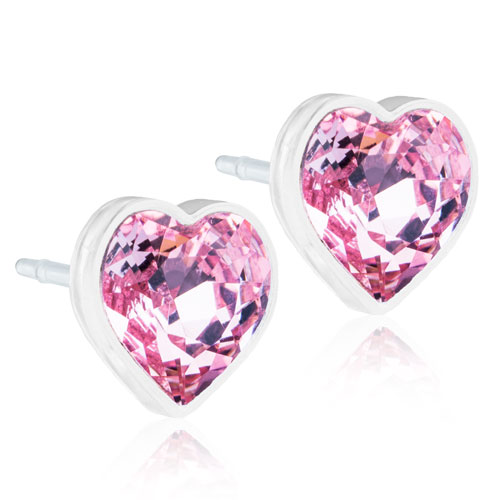 Plastic Heart Light Rose 6mm