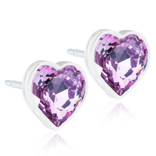 Plastic Heart Light Amethyst 6mm