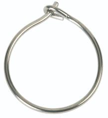 Safety Ear Ring Natural Titanium 14mm