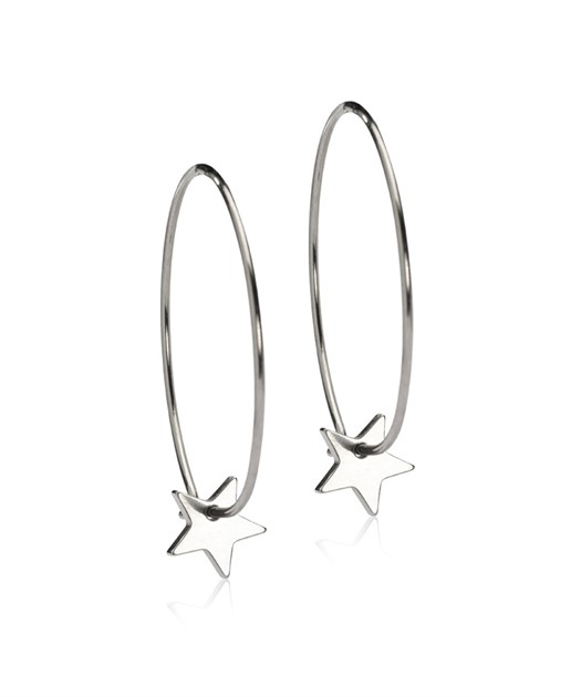 Titan Big Ear Ring Pendant Star 25mm