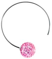 Crystal Ball Light Rose Half Ring 12mm
