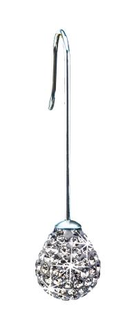 Crystal Drop Black Diamond Straight Pendant 12mm