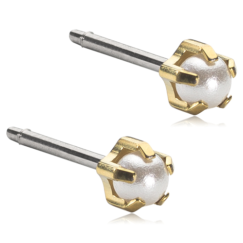 Golden Tiffany Pearl White 4mm