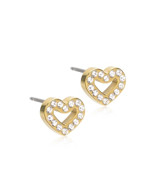 Golden Brilliance Heart Hollow Crystal 8mm