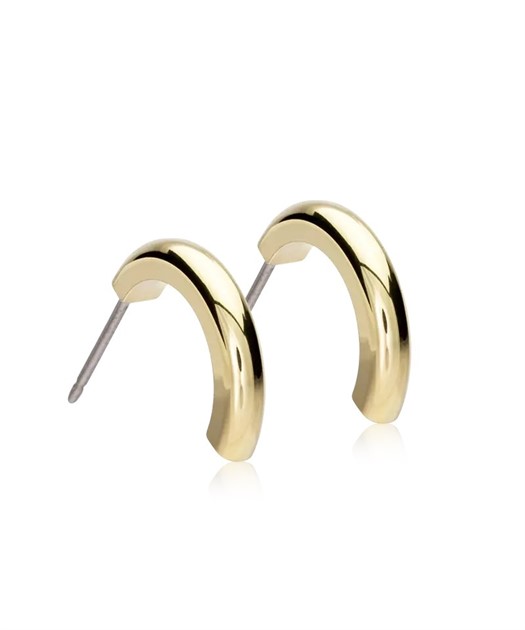 Golden Pendant Round Curved 15mm