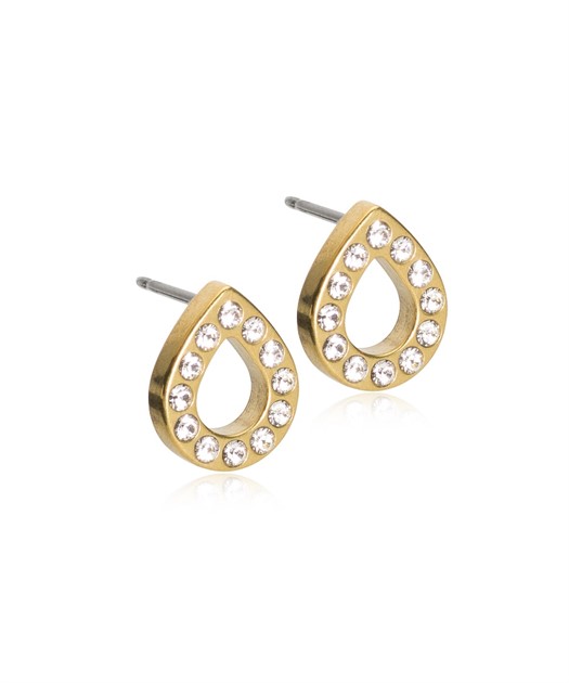 Golden Brilliance Drop Hollow Crystal 10mm