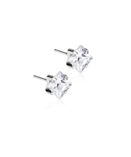 Silver Tiffany Edge CZ Crystal 7mm