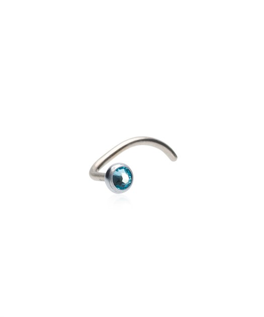 Silver Bezel Aquamarine Nose 3mm