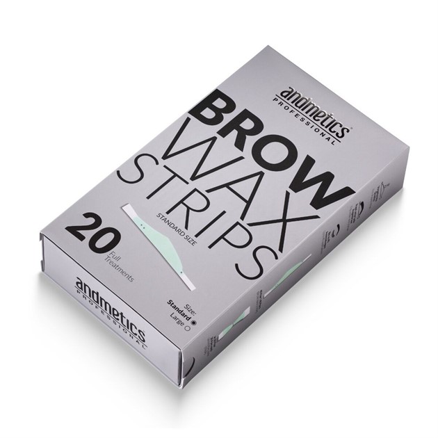Andmetics Brow Wax Strips Standard Size 20-p