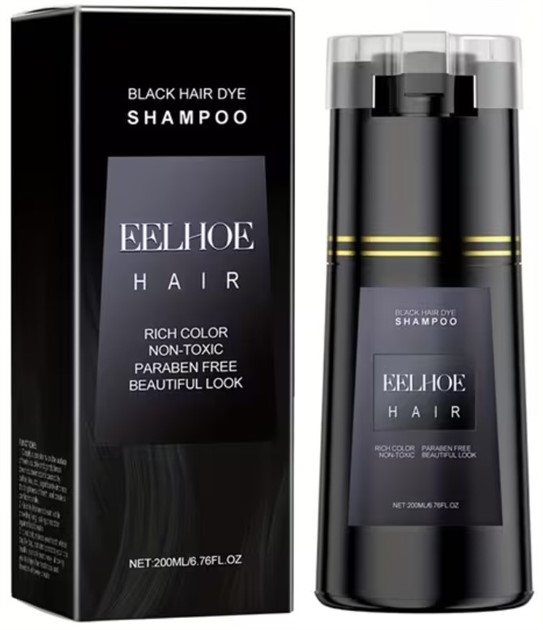 EELHOE Black Hair Dye Shampoo 200ml