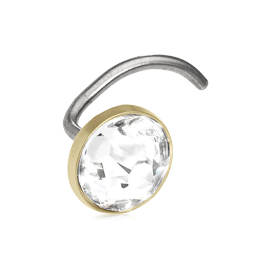 Golden Bezel Crystal Nose 5mm