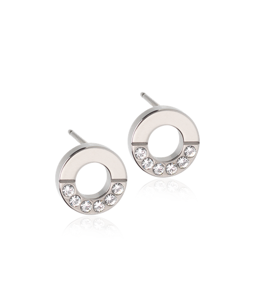 Titan Brilliance Puck Hollow Split Crystal 8mm