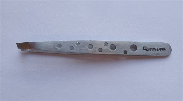 Pincett Cuts & Cuts Silver Små Hål Sned